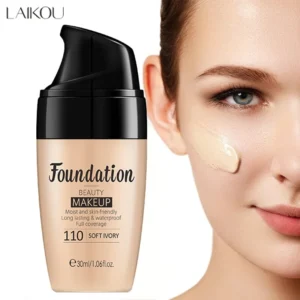 LAIKOU Base Líquida Hidratante de Longa Duração Comestics Facial Natural Iluminar Tono Base Facial Maquiagem 30ml